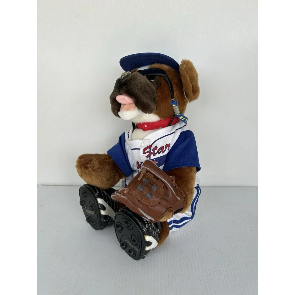 Vintage Build A Bear Boxer Dog Baseball Uniform All Star Plush Champ 18”